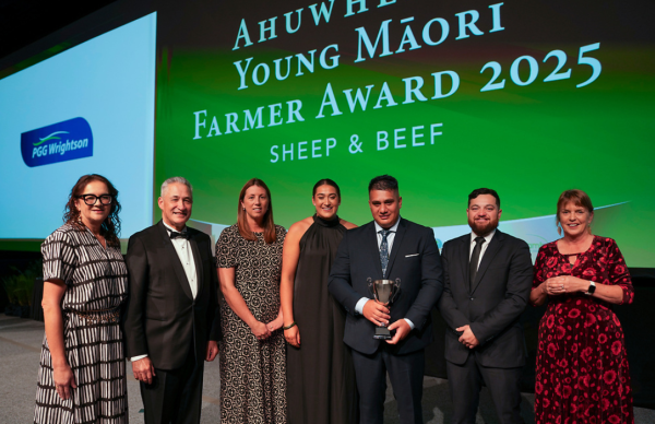 Coby Warmington with award sponsors