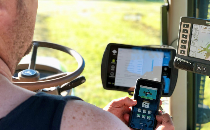 Phone in Tractor photo