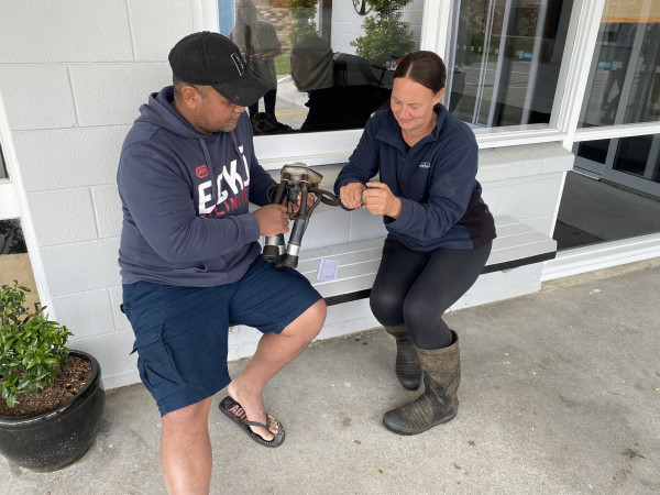 Learners will take part in interactive workshops similar to the one pictured above, where learners Totoo Tekee and Rebecca Kiwara put their knowledge into practice.